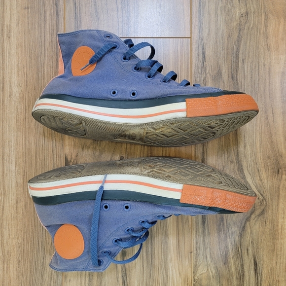 Converse, unisex mens US 9.5, women's 11.5, blue-orange - Picture 4 of 11